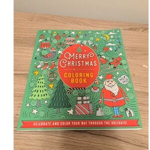 Merry Christmas Coloring Book Holiday Fun Adult Children Festive Art